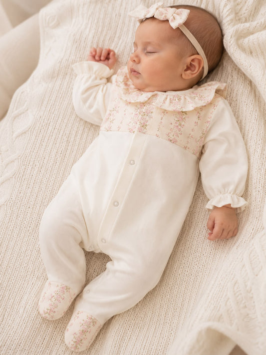 Babygrow de Algodão com padrão floral - Mighty Love | Sevilha