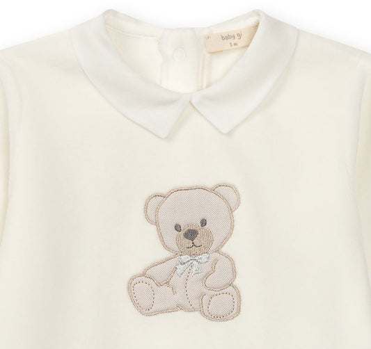 Babygrow em veludo - Baby gi | Coleção Sweet Teddy