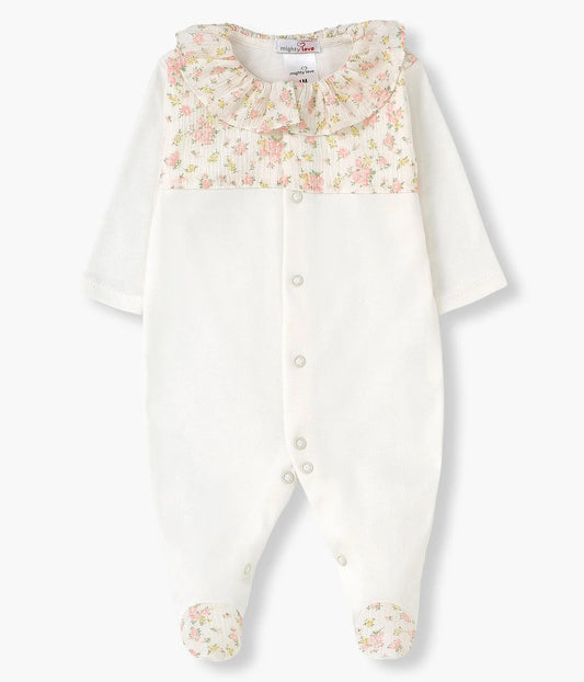 Babygrow de Algodão com padrão floral - Mighty Love | Sevilha