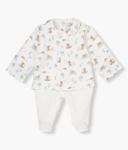 Babygrow de túnica  em veludo - Mighty Love | Coleção Theo