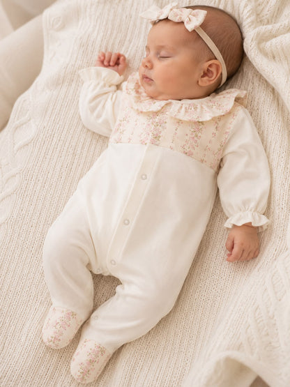Babygrow de Algodão com padrão floral - Mighty Love | Sevilha