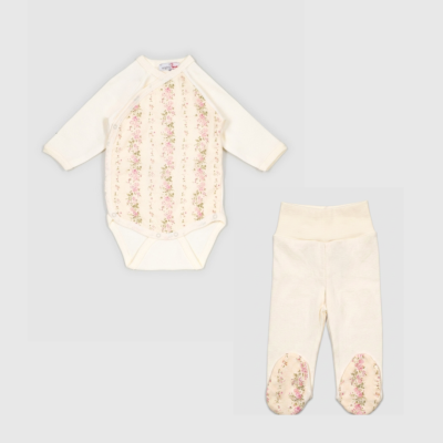 Conjunto interiores algodão padrão floral - Mighty Love | Coleção Sevilha