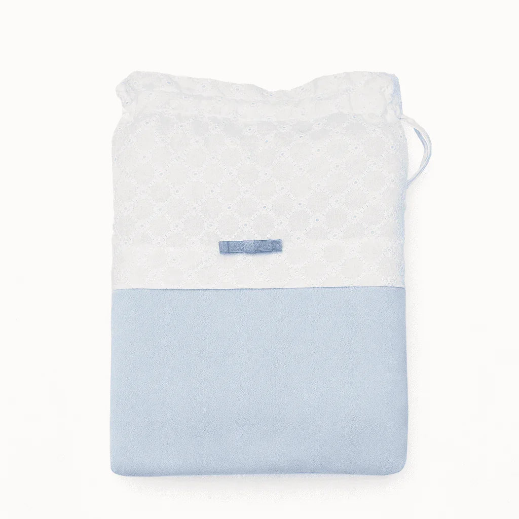 Conjunto Primeira Roupinha | Bordado inglês azul
