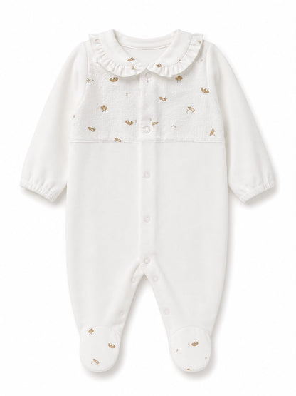Babygrow Laminado com Gola de Folho- Mighty Love | Coleção Cacau