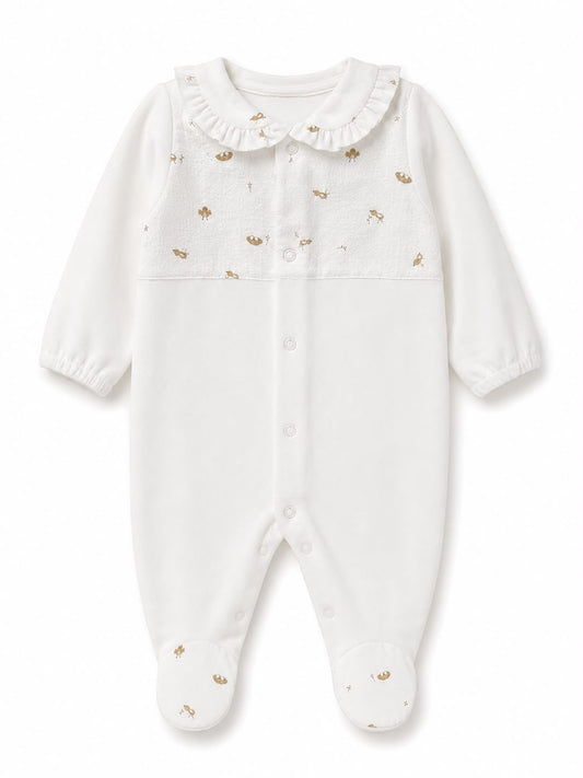 Babygrow Laminado com Gola de Folho- Mighty Love | Coleção Cacau