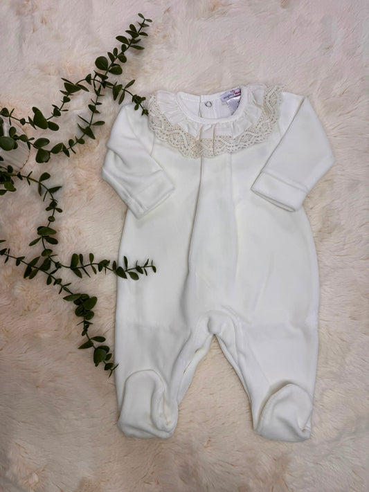 Babygrow de gola com renda - Mighty Love