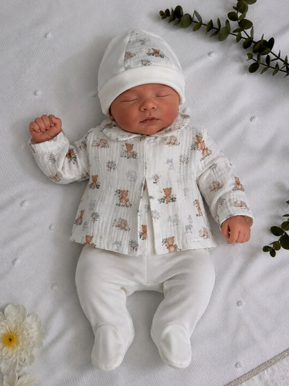 Babygrow de túnica  em veludo - Mighty Love | Coleção Theo