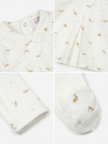 Babygrow Túnica Laminado Pérola - Mighty Love | Coleção Cacau